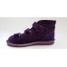 DANIEL kapcie, buty rehabilitacyjno - profilaktyczne dla dzieci - ciemno - fioletowe na fioletowej podeszwie
